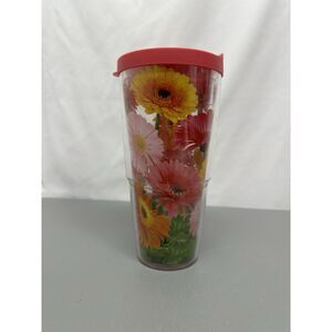 T1‎ Tervis Gerber Daisy Tumbler with Lid-16oz-Excellent Used Condition #21